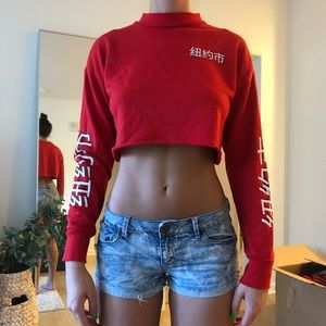 Forever 21 Red Long Sleeve Top